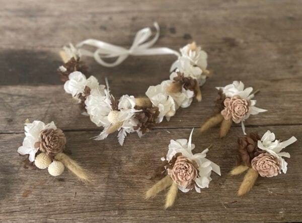 buttonholes flower crown