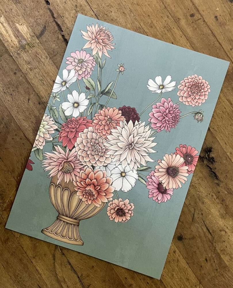Dahlia Greeting Card