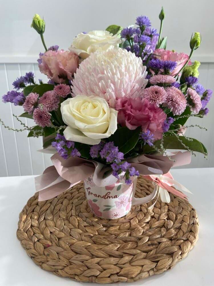 Grandma Mug - Pink/Mauve Tones 