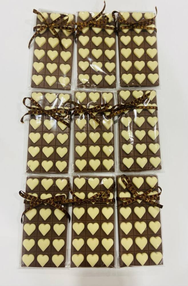 White and Milk Chocolate Heart Block 