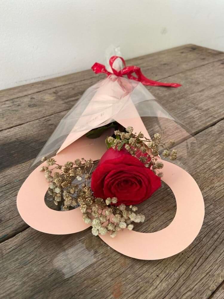 Single Love Heart Rose 