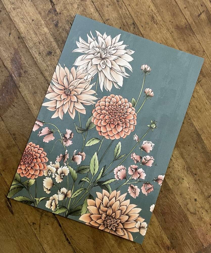 Dahlia Greeting Card