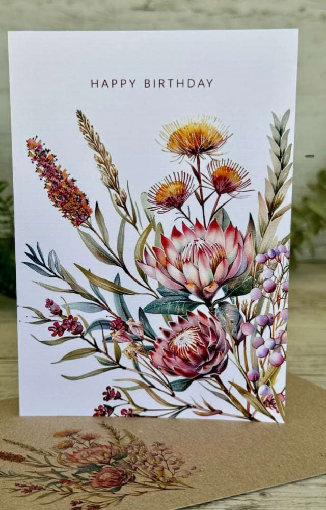 Happy Birthday Card Wild Flowers (ss)