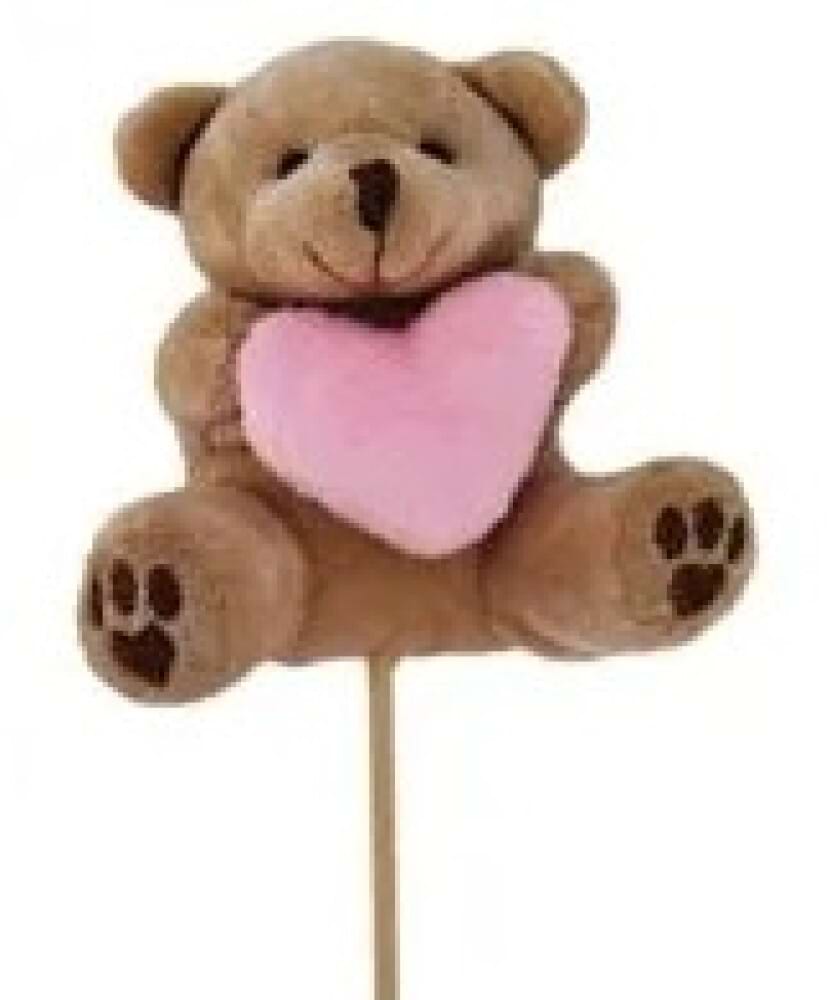 Pink Heart Bear on a Stick