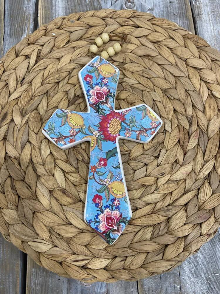 Ceramic Patterned Cross 
