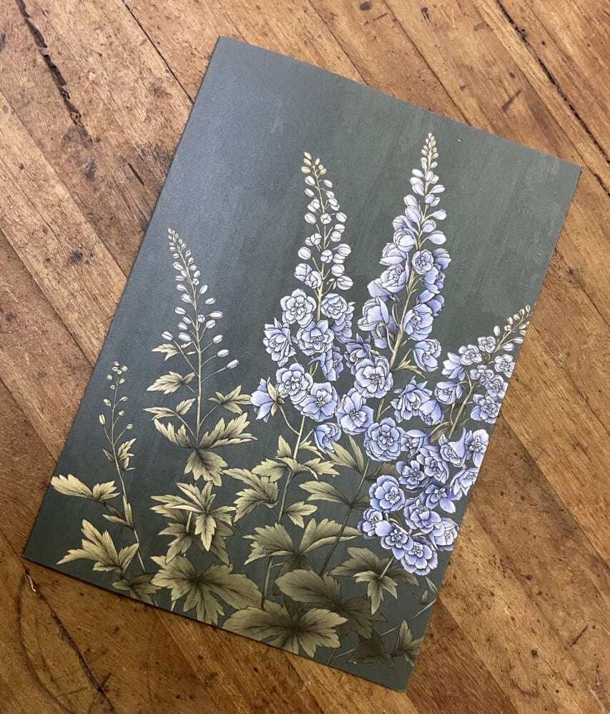 Delphinium Greeting Card