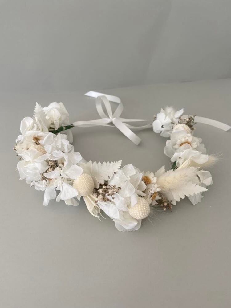 Everlasting Flower Crown - White 