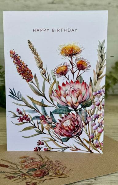 Happy Birthday Card Wild Flowers (ss)